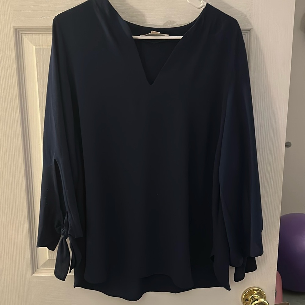 Michael Michael Kors Tie Sleeve woven Blouse — M